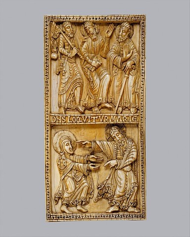 Plaque with the Journey to Emmaus and Noli Me Tangere