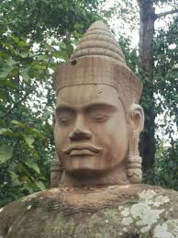King Jayavarman II is enthroned
