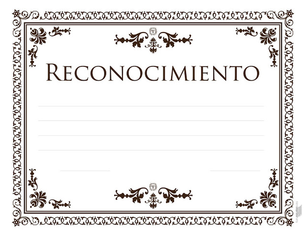 Me dan un diploma de primer lugar