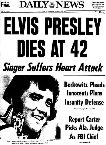 Elvis Presley Dies