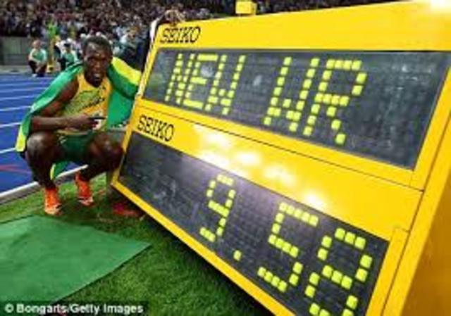 Usain Blot Breaks World Record