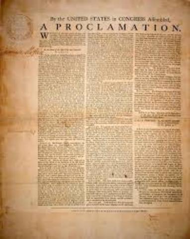 End of Treaty of Paris