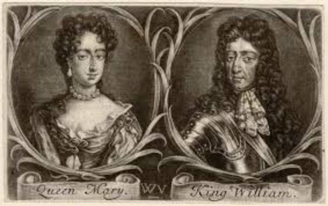 William and Mary rule England after the Glorious Revolution