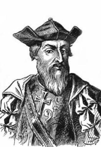 Vasco Da Gama establish trade with India for the portuguese.