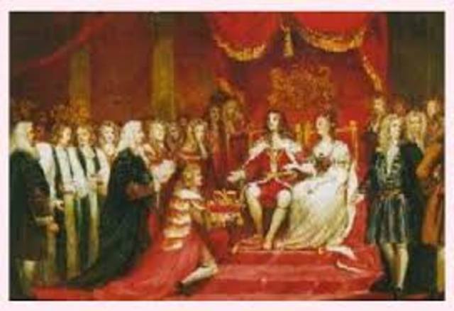 William and Mary rule England after the Glorious Revolution