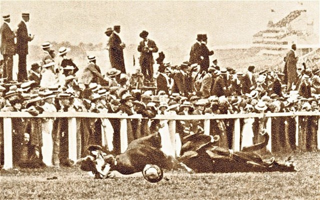 Suffragette Emily Davison is killed by the king's horse