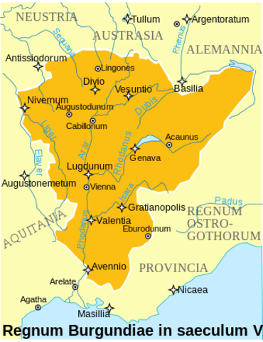 Создание королевства бургундов.