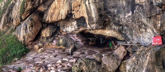 Um verdadeiro ateliê descoberto na gruta de Blombos.