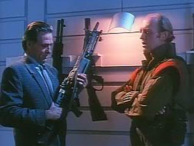 Eckels arives at the safari office