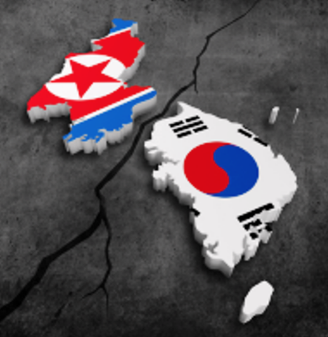 Korea divided between North and South