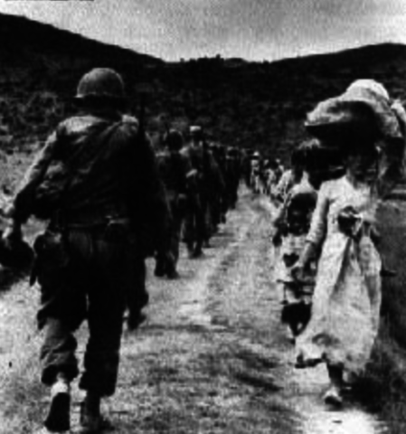 Armistice formally re-established the division of Korea