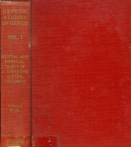 Terman publishes Genetic Studies of Genius