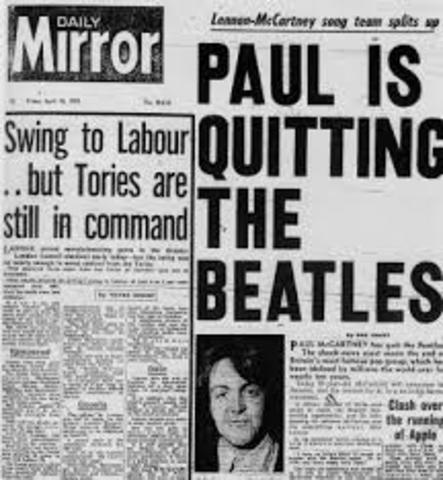 The end of the Beatles as a band