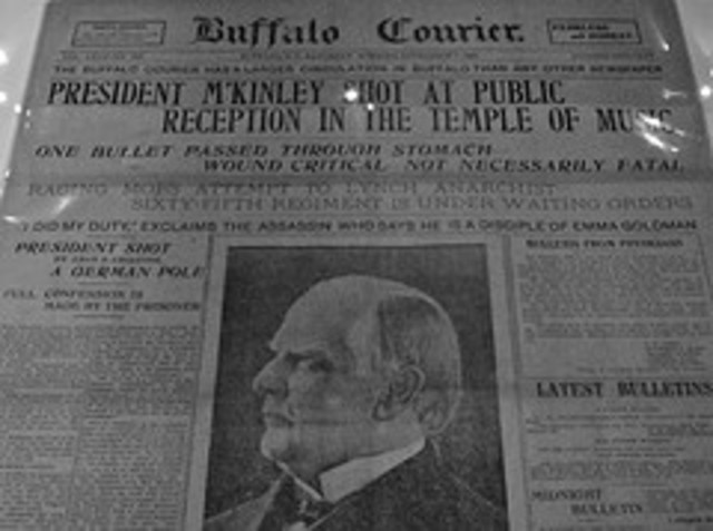 President Mckinley Assassinated. Teddy Roosevelt becomes President
