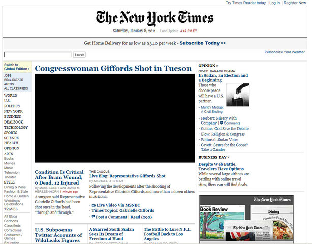 Gabrielle Giffords shooting (New York Times)
