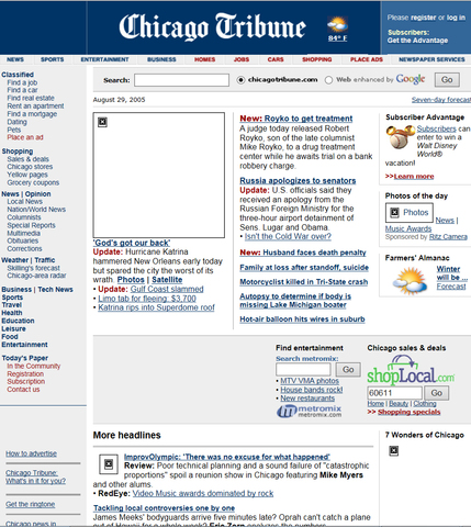 Hurricane Katrina (Chicago Tribune)