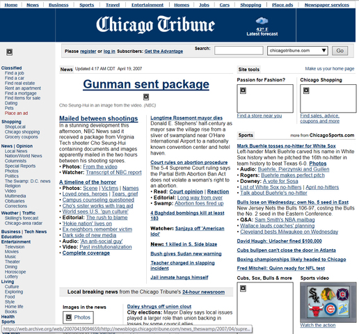 Virginia Tech shootings (Chicago Tribune)