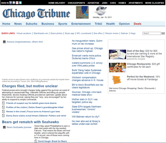 Gabrielle Giffords shooting (Chicago Tribune)