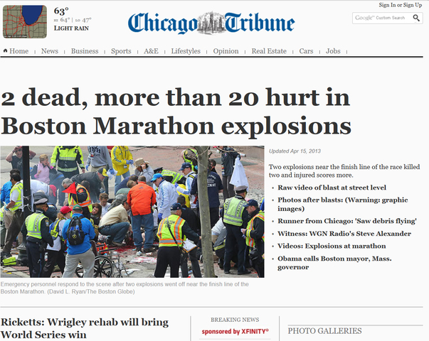 Boston Marathon bombings (Chicago Tribune)