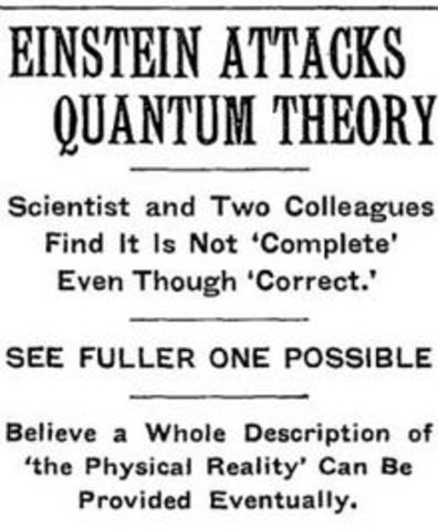Albert Einstein tries to disprove the quantum theory