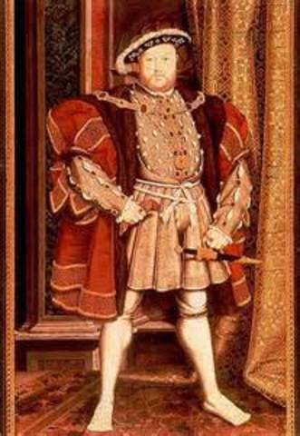 King Henry broke from the Catholic church in Rome and divorsed his wife