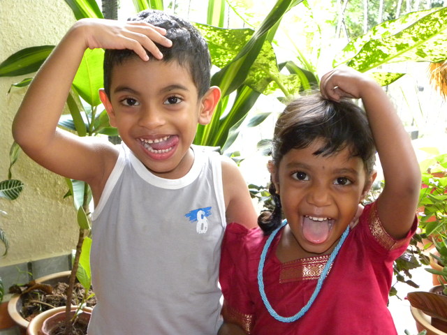 Goofing with my brother