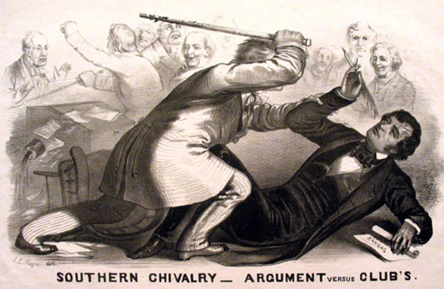 Preston Brooks attacked Charles Sumner