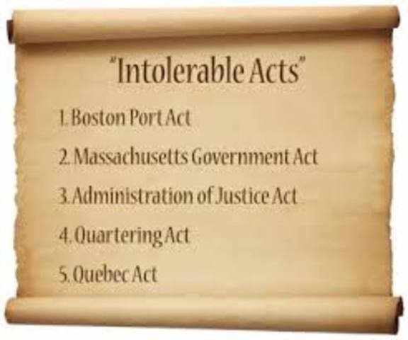 Intolerable Acts passed