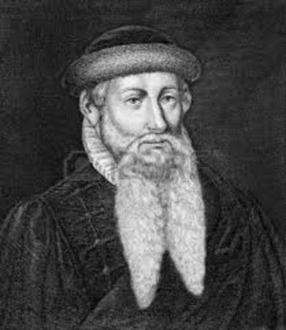Johannes Gutenberg invented the printing press