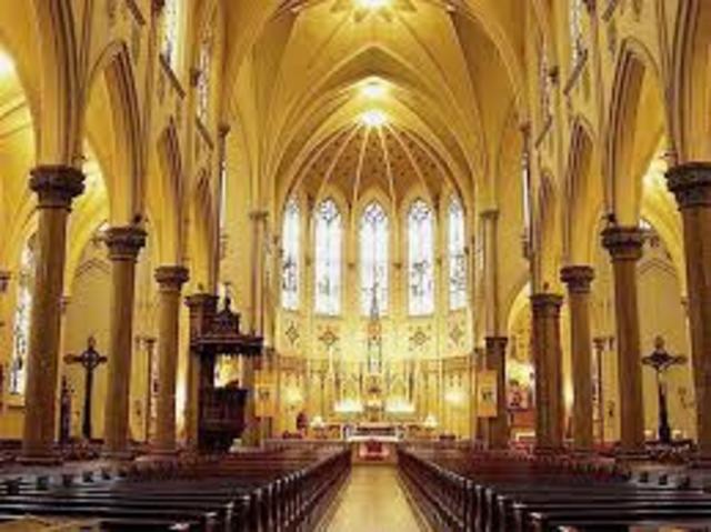 Followers of Martin Luther met at the Roman Catholic Church