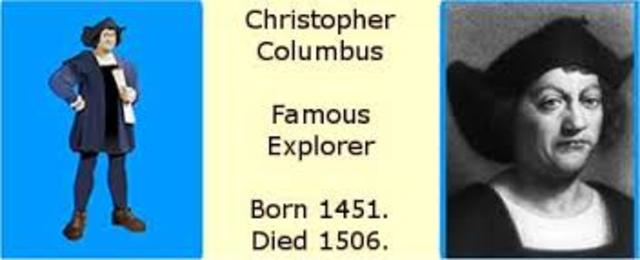 Columbus sailed for blue