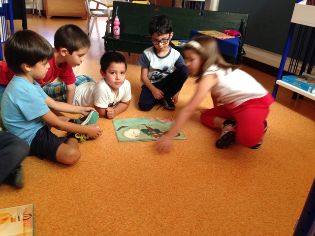 Estivemos a ler em grupo os livros que escolhemos.