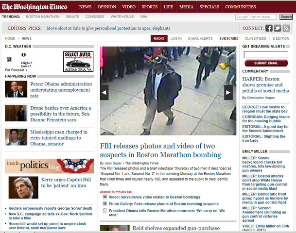 Boston Marathon bombings (Washington Times)