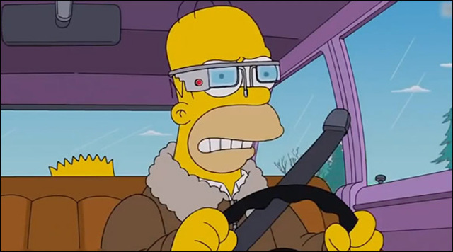 Les Simpsons et les Google Glass