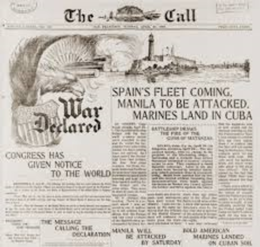 The begining of the Spanish American War
