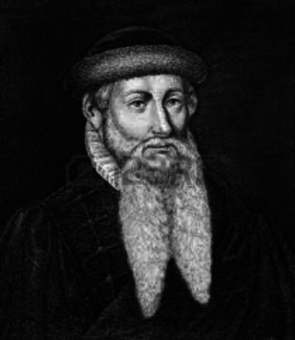 Gutenberg invented the printing press.
