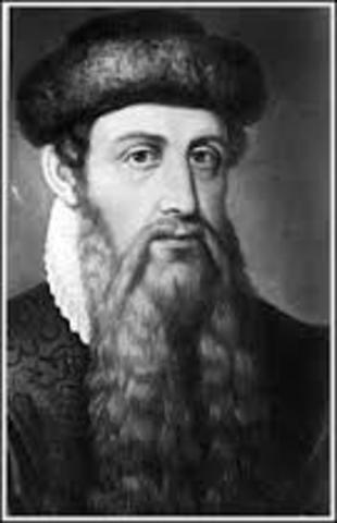 Johannes Gutenburg invented the printing press
