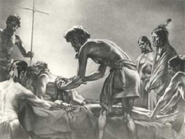 De Vaca discovers Texas