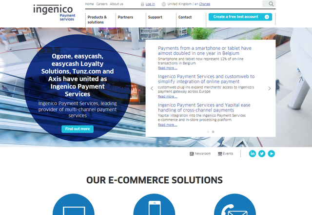 Launched new website for Ingenico Payment Services