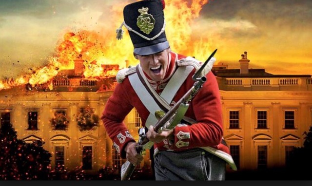 British attack Washington D.C and burn the Capital and White House.