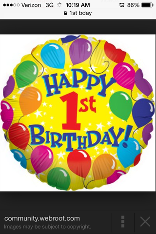 My first birthday