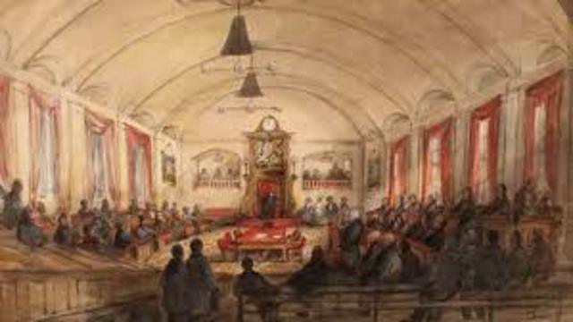 January 2 - The Parliament House, at Toronto, is burned