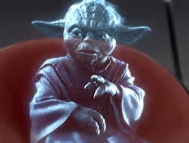 the first proper use of holograms.