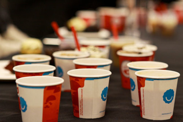 Sample cofeee drinks and food samples in grocery stores