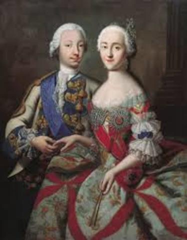Married Grand Ducke Peter III in August 21, 1745