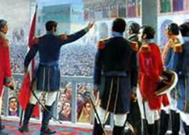 San Martin proclama la Independencia del Peru