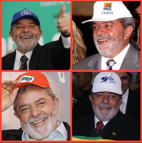 Presidente Lula faz coleção de bonés.