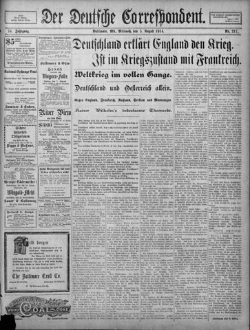 Oorlogsverklaring van Duitsland aan Frankrijk