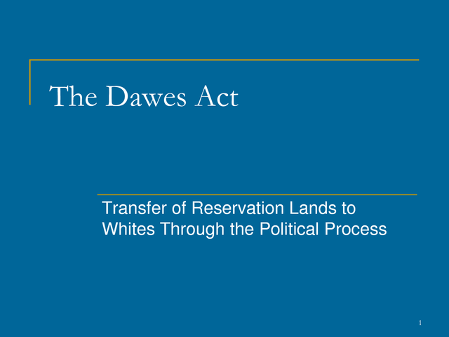 The Dawes Act
