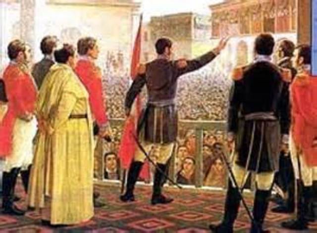 San Martin ocupa Lima y reune a  Cabildo Abierto